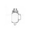 Glass Jar Shaker 450 ml (ฺC) มีหูจับ