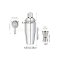 ชุด Cocktail Shaker 750 ml(Shaker/jigger/strainer)