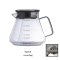 โถแก้วรองกาแฟดริป Diamond (600ml) Type B(ปากเทใหญ่)