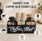 ชั้นพลาสติกลายไม้สีดำ CoffeeBar