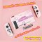 เคสกันรอยรอบตัว Nintendo Switch Case เคสแยก 3 ชิ้น สกรีนลายคมชัดสวยงาม เคสสีเหลือง ชมพู ดำ ลาย CyberPunk !