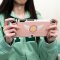 Geekshare™ CASE TPU Nintendo Switch OLED เคสกันรอยเนื้อนิ่ม TPU CASE สีชมพูฟุ้งฟิ้งลาย SAKURA EDITION