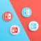 Thumbgrip Analog ครอบปุ่มจุกยาง JoyCon ลาย LOGO Switch สำหรับ Nintendo Switch / OLED / LITE ดีไซน์ใหม่ล่าสุด 1ชุด=4ชิ้น