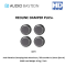 AudioBastion Redline Damper PLUS+ Anti Vibration Damping Pads Aluminum / Silicone 48.8 x 20mm  (Set x 4)