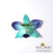 เข็มกลัดดอกกล้วยไม้หวาย Dendrobium สีม่วงฟ้า