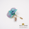 เข็มกลัดดอกกล้วยไม้หวาย Dendrobium (Teal&Lilac)