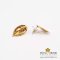 ต่างหูเงินใบกุหลาบ / Rose Leaves in Gold finish Earring