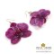 ต่างหูตะขอดอกกล้วยไม้ฟาแลนนอปซิส/Real Phalaenopsis Orchid on earrings.