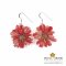 ต่างหูดอกเก๊กฮวย - Mini Chrysanthemum Earring (Red)