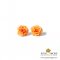 ต่างหูดอกกุหลาบ Rose Earring - สีส้ม