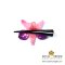 กิ๊บติดผมดอกกล้วยไม้หวายเดนโดรเบียม (Dendrobium Orchid) สีม่วงชมพู