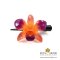 กิ๊บติดผมดอกกล้วยไม้หวายเดนโดรเบียม Dendrobium Orchid (Purple-Orange)