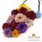 สร้อยคอดอกไม้นานาพันธุ์บนเชือกคอตตอน / Flower Cluster on Cotton cord Necklace