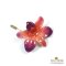 เข็มกลัดดอกกล้วยไม้หวาย Dendrobium สีชมพูปลายม่วง