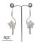ต่างหูเงินแท้ ดอกมะเขือประดับไข่มุกเคชิ / Night Sky Earring