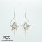 ต่างหูเงินแท้ ดอกมะเขือประดับไข่มุกเคชิ / Night Sky Earring
