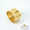 กำไลทองใบมะม่วง / Golden  Mango Leaf Cuff Bracelet