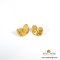 ต่างหูทองใบบัวบก / Pennywort  Leaves in Gold finish Earring