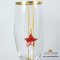จี้ดอกคอนสวรรค์ขอบทอง / Partially Gold Plated Cypress Vine Flower Pendant