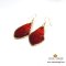 ต่างหูกลีบดอกกล้วยไม้หวายเดนโดรเบียมขลิบทอง / Partially Gold Plated Dendrobium Orchid Petal Earring