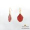 ต่างหูกลีบดอกกล้วยไม้หวายเดนโดรเบียมขลิบทอง / Partially Gold Plated Dendrobium Orchid Petal Earring
