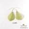 ต่างหูใบยางพาราโปร่งใส -1 / Rubber Filigree Leaf  Earring