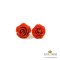 ต่างหูดอกกุหลาบสีแดง (Rose)