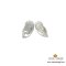 ต่างหูเงินใบกุหลาบ / Rose Leaves  in Silver finish Earring