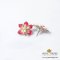 ต่างหูดอกกล้วยไม้เข็มแสดชุบเงินและทาสี / Sliver & Colored Ascocentrum Orchid Earring