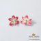 ต่างหูดอกกล้วยไม้เข็มแสดชุบเงินและทาสี / Sliver & Colored Ascocentrum Orchid Earring