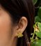 ต่างหูทอง ต่างหูแบบเสียบ ต่างหูดอกกล้วยไม้เอื้องสายสุคนธ์
