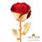 ช่อกุหลาบขอบทอง11 นิ้ว (Red Heart in Gold)