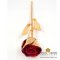 ช่อกุหลาบขอบทอง11 นิ้ว (Red Heart in Gold)