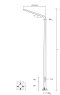 TAPERED STEEL LIGHTING POLE With Single Bracket