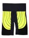 Black Pants : Curvaceous line in Yellow and Light Green on a Black Background