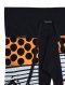 Multicolor Pants : Graphic and Black Dot on Orange