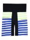 Multicolor Pants : Straight Line Blue and Green on a White Background