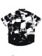 Black Casual shirts : Abstract with Black & White