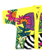 Woman Kimono Jacket - Yellow : Zebra in a Picturesque Meadow