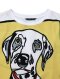 Woman Blouse - White : Yellow Background with Playful Dalmatian