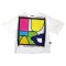 Woman Blouse - White : Graphic  Abstract Art