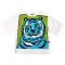 Woman Blouse - White : Blue Tiger on a Green Canvas