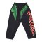 Black Cropped ankle pants : Heliconia on a Black Background