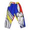 Multicolor Cropped ankle pants : woman with Red, Blue, and Yellow