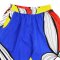 Multicolor Cropped ankle pants : woman with Red, Blue, and Yellow