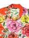 Orange Turtle Neck Blouse : Multicolor Rose Vase
