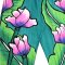 Green Relax Pants : Purple Tulip Tree