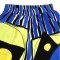 Blue Relax Pants : Abstract blue and Black on a yellow background