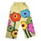 Cream Relax Pants : Multi colored flowers