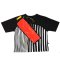 Black Oversize T-Shirt : Red with Black Stripes